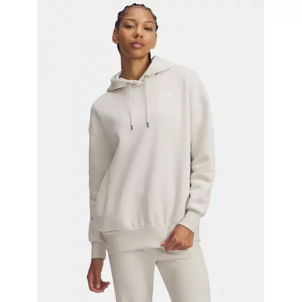 Dámská mikina UNDER ARMOUR ICON FLEECE OS HOODIE 1379495-111 BÍLÁ 