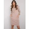 Dámské šaty RUE PARIS RV-SK-7325.26 DARK BEIGE