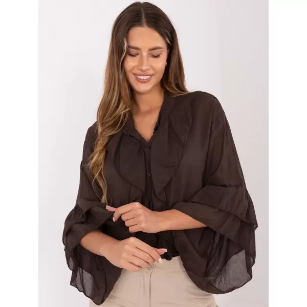  Dámská košile ITALY MODA MI-KS-92330.07 DARK BROWN 
