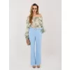 Dámské kalhoty RUE PARIS IT-SP-FL8252-1.90 LIGHT BLUE