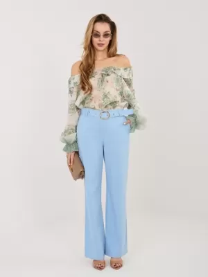 Dámské kalhoty RUE PARIS IT-SP-FL8252-1.90 LIGHT BLUE
