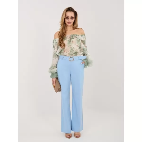  Dámské kalhoty RUE PARIS IT-SP-FL8252-1.90 LIGHT BLUE 