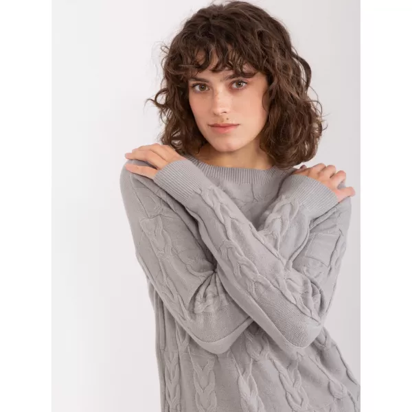  Dámský svetr WOOL FASHION ITALIA AT-SW-2340.80 GRAY 