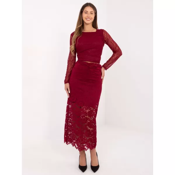  Dámská sukně ITALY MODA MI-SD-G9137.16P BURGUNDY 