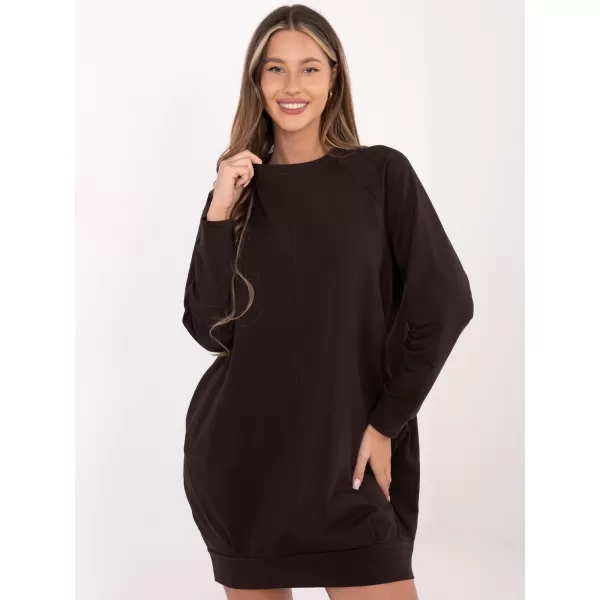  Dámské šaty BASIC FEEL GOOD RV-TU-5184.93P DARK BROWN 