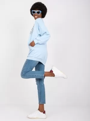 Dámská mikina EX MODA EM-BL-719.36 LIGHT BLUE