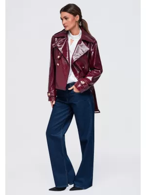 Dámská bunda OMBRE OW-JAFL-0144 BURGUNDY