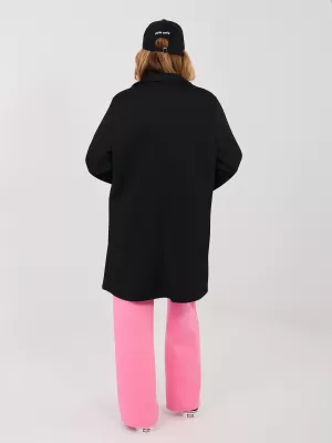 Dámský kabát RUE PARIS IT-PL-FL8153-1.06 BLACK
