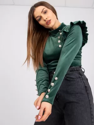Dámská halenka ITALY MODA DHJ-BZ-6533A.44P DARK GREEN