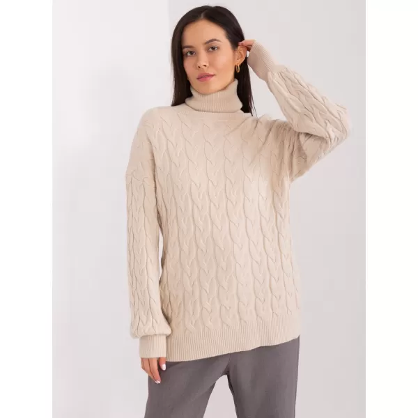  Dámský svetr WOOL FASHION ITALIA AT-SW-2348.07 LIGHT BEIGE 