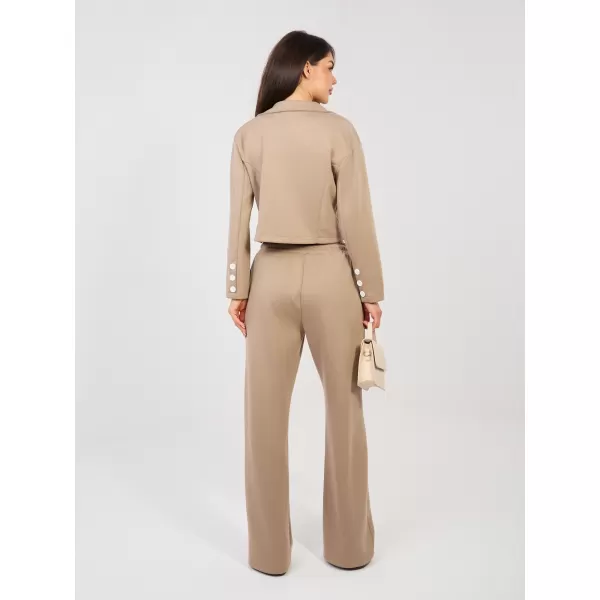  Dámský komplet RUE PARIS IT-KMPL-22202.16 DARK BEIGE 