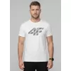 Pánské triko 4F 4FWMM00TTSHM3342 WHITE