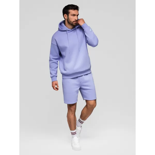  Pánský set kraťas OMBRE Z129 LIGHT BLUE/LIGHT PURPLE 