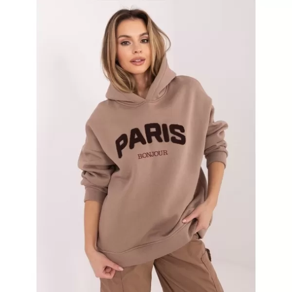  Dámská mikina RUE PARIS RV-BL-A1041.48 DARK BEIGE 