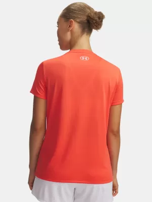 Dámské triko UNDER ARMOUR TECH SSV- SOLID 1384229-690 ČERVENÁ