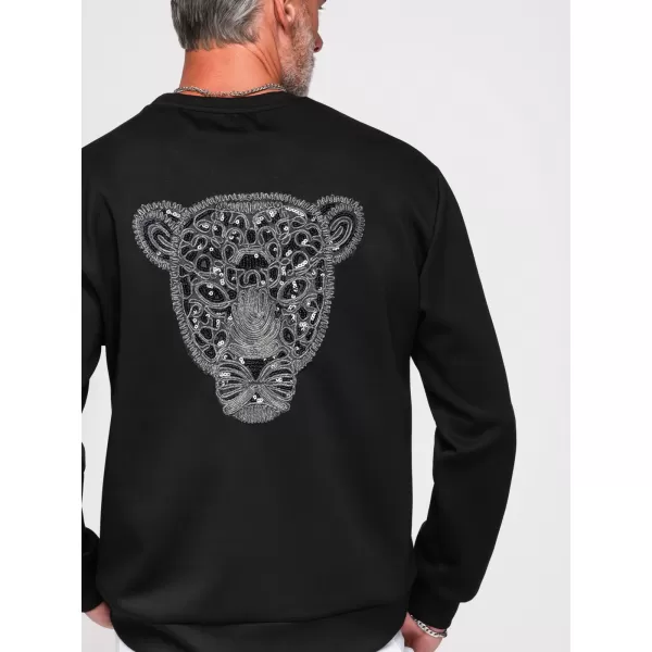 Pánská mikina OMBRE OM-SSNZ-0274 BLACK 