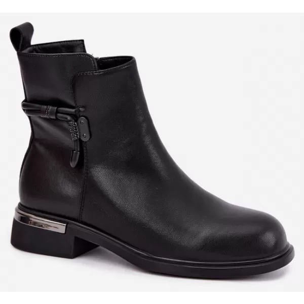  Dámské kotníkové boty D&A MK62-7025 BLACK 