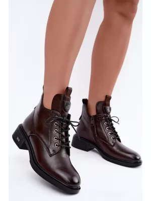 Dámské boty VINCEZA 133145 LEATHER BROWN