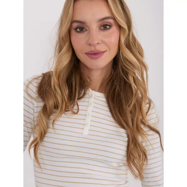  Dámské triko FACTORY PRICE WT-BZ-A1271.49 WHITE-BEIGE 