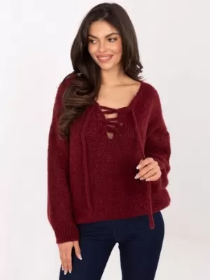Dámský svetr ITALY MODA MI-SW-0919.18 BURGUNDY