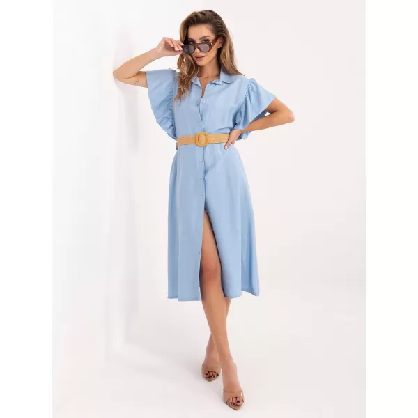  Dámské šaty ITALY MODA MI-SK-82970.86 LIGHT BLUE 