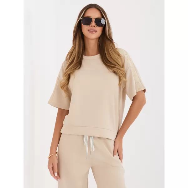  Dámská mikina FACTORY PRICE IT-BZ-97598.96 BEIGE 