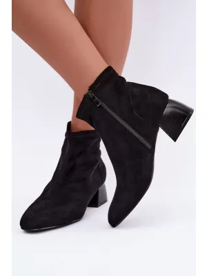 Dámské kotníkové boty BOTO D-338 BLACK SUEDE