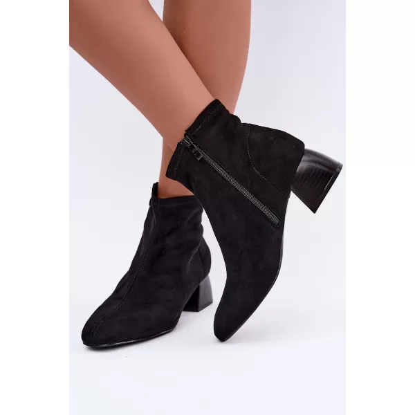  Dámské kotníkové boty BOTO D-338 BLACK SUEDE 