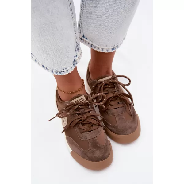  Dámské tenisky BIG STAR SHOES UU274002 BROWN/BEIGE 
