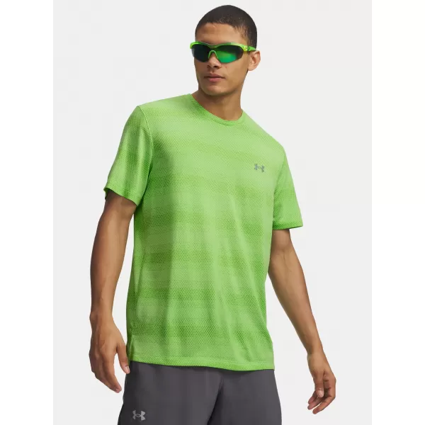  Pánské triko UNDER ARMOUR VELOCITI SS 6009517-712 ZELENÁ 