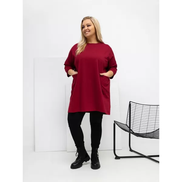  Dámská halenka RELEVANCE RV-BZ-A1076.00 BURGUNDY 