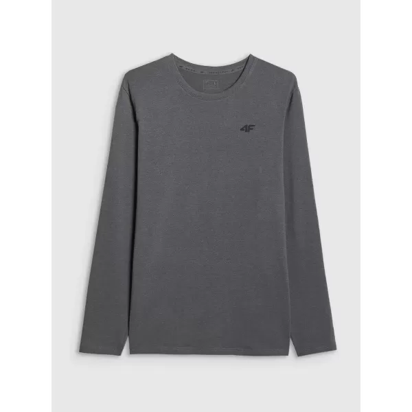  Pánské triko s dlouhým rukávem 4F 4FWMM00TLONM611 DARK GREY MELANGE 