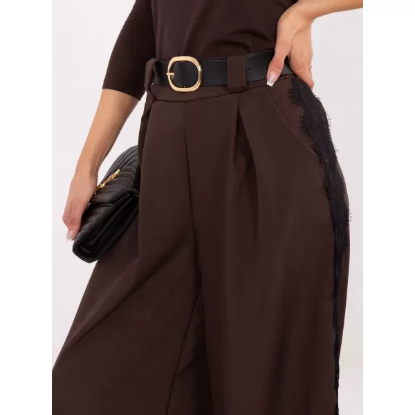  Dámské kalhoty ITALY MODA MI-SP-62440.56 DARK BROWN 