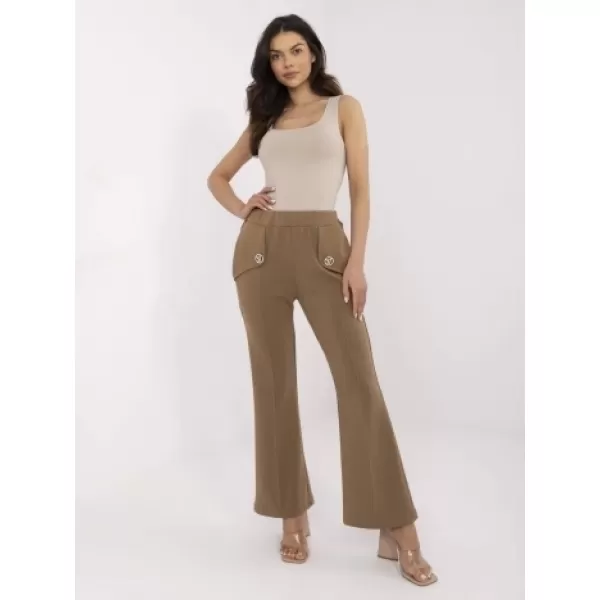  Dámské kalhoty ITALY MODA DHJ-SP-20518.12 LIGHT BROWN 