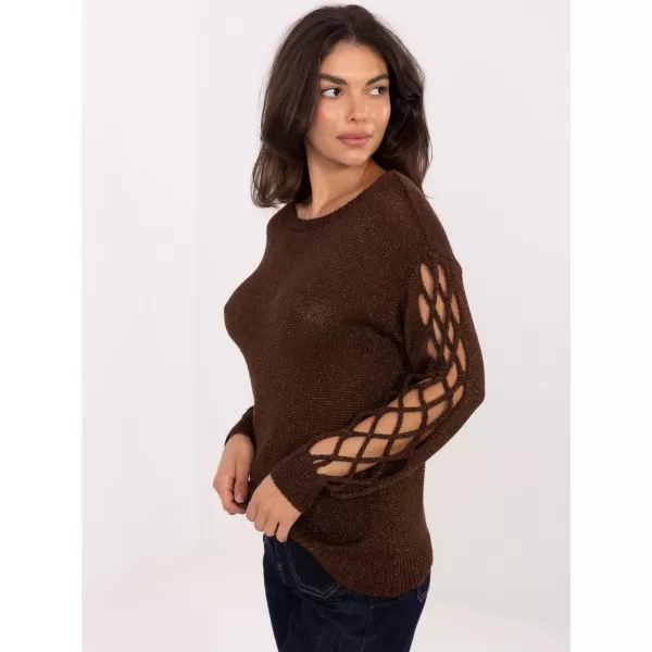  Dámský svetr ITALY MODA MI-SW-1606.96 DARK BROWN 