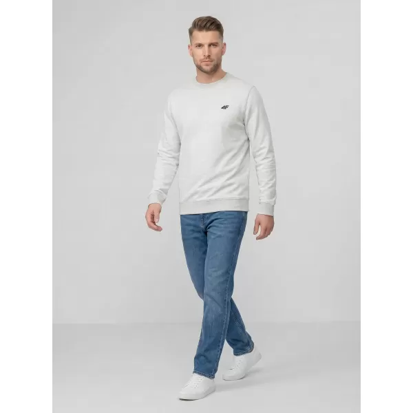  Pánská mikina 4F 4FWMM00TSWSM2549 COLD LIGHT GREY MELANGE 