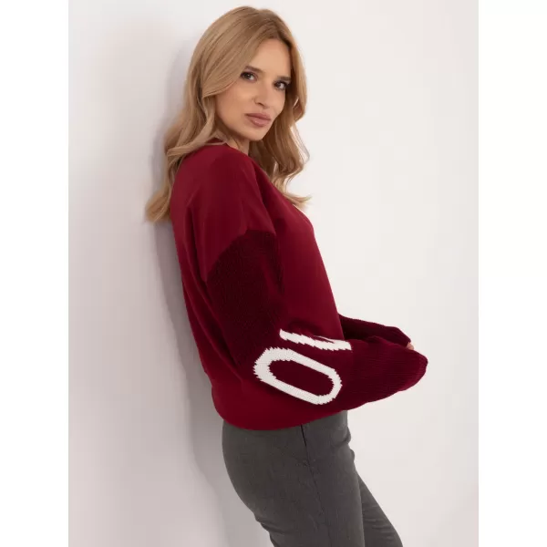  Dámská mikina ITALY MODA MI-BL-M5975.26P BURGUNDY 