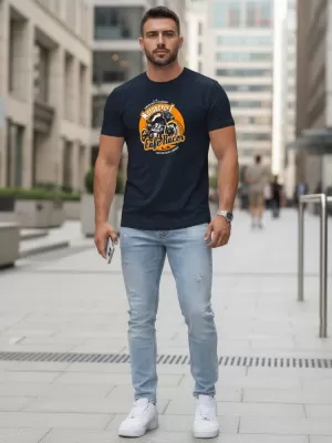 Pásnké triko DSTREET TMAVĚ MODRÁ