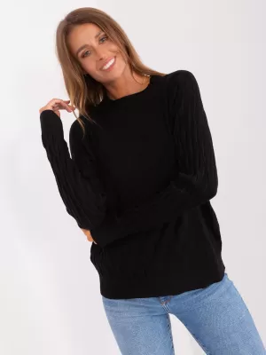 Dámský svetr WOOL FASHION ITALIA AT-SW-2326.37X BLACK
