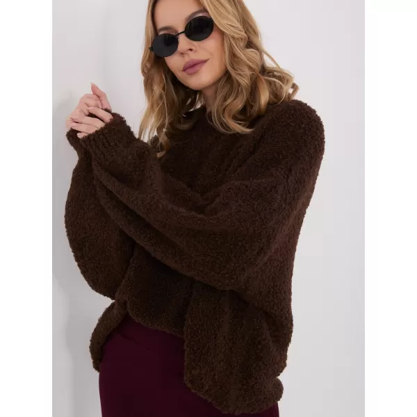  Dámský svetr FACTORY PRICE CH-SW-72610.62 DARK BROWN 