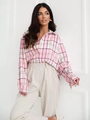 Dámská košile ITALY MODA IT-KS-22269-1.00 BRIGHT PINK