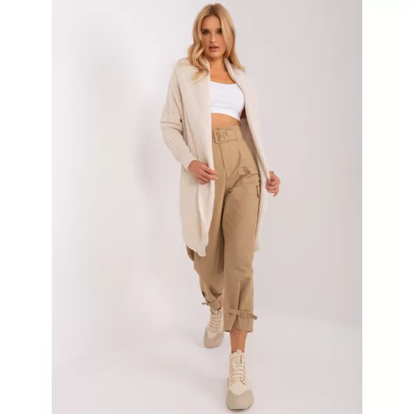  Dámský kardigan OCH BELLA TW-SW-BI-305.99P LIGHT BEIGE 