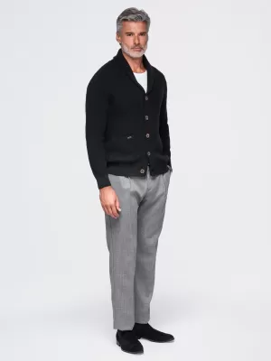 Pánský kardigan OMBRE OM-SWCD-0200 BLACK