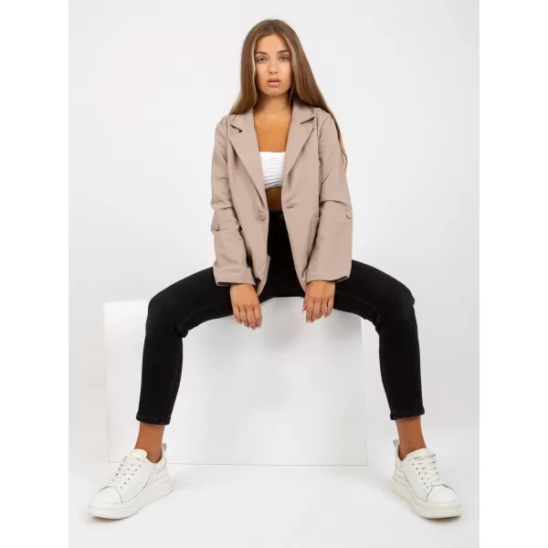  Dámská bunda RUE PARIS RV-MA-8071.19P DARK BEIGE 