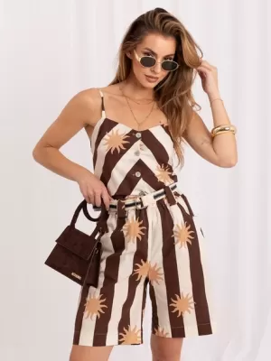 Dámské kraťasy ITALY MODA IT-SN-FL10889YGM.20 BROWN
