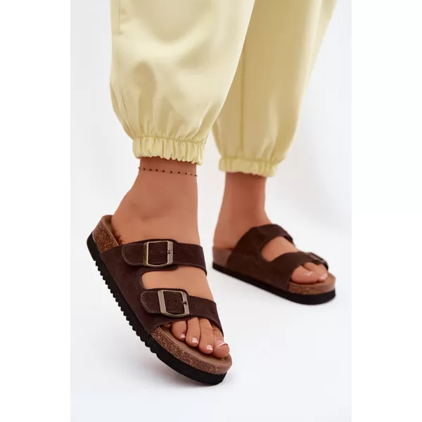  Dámské pantofle BOTO 2832 BROWN 