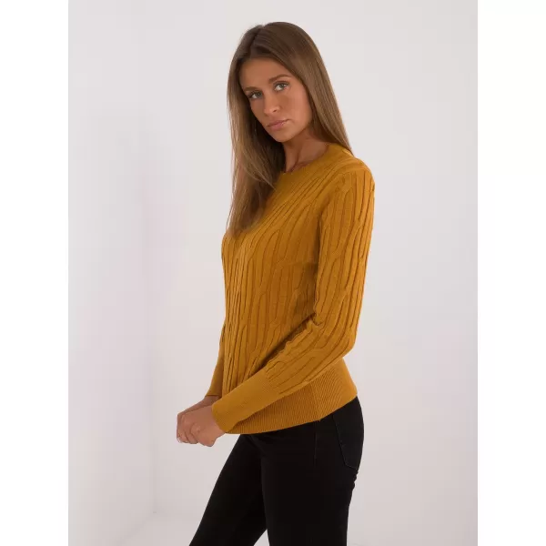  Dámský svetr WOOL FASHION ITALIA AT-SW-2338-2.00 DARK YELLOW 