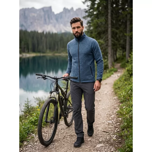  Pánská micro fleece mikina MALFINI FACTOR 852 TMAVÝ DENIM MELÍR 