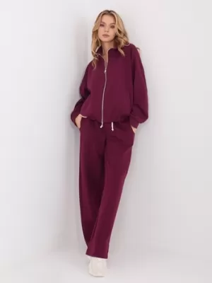 Dámské kalhoty FACTORY PRICE SM-SP-A1561.25 BURGUNDY