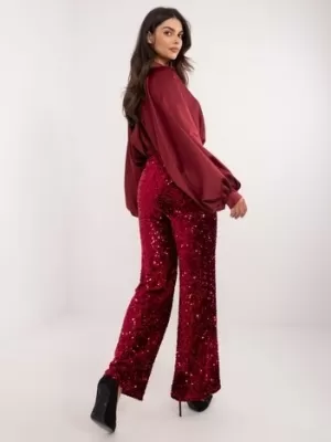 Dámské kalhoty ITALY MODA MI-SP-4323C.28 BURGUNDY